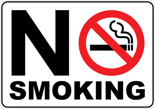 No Smoking Printed Sign