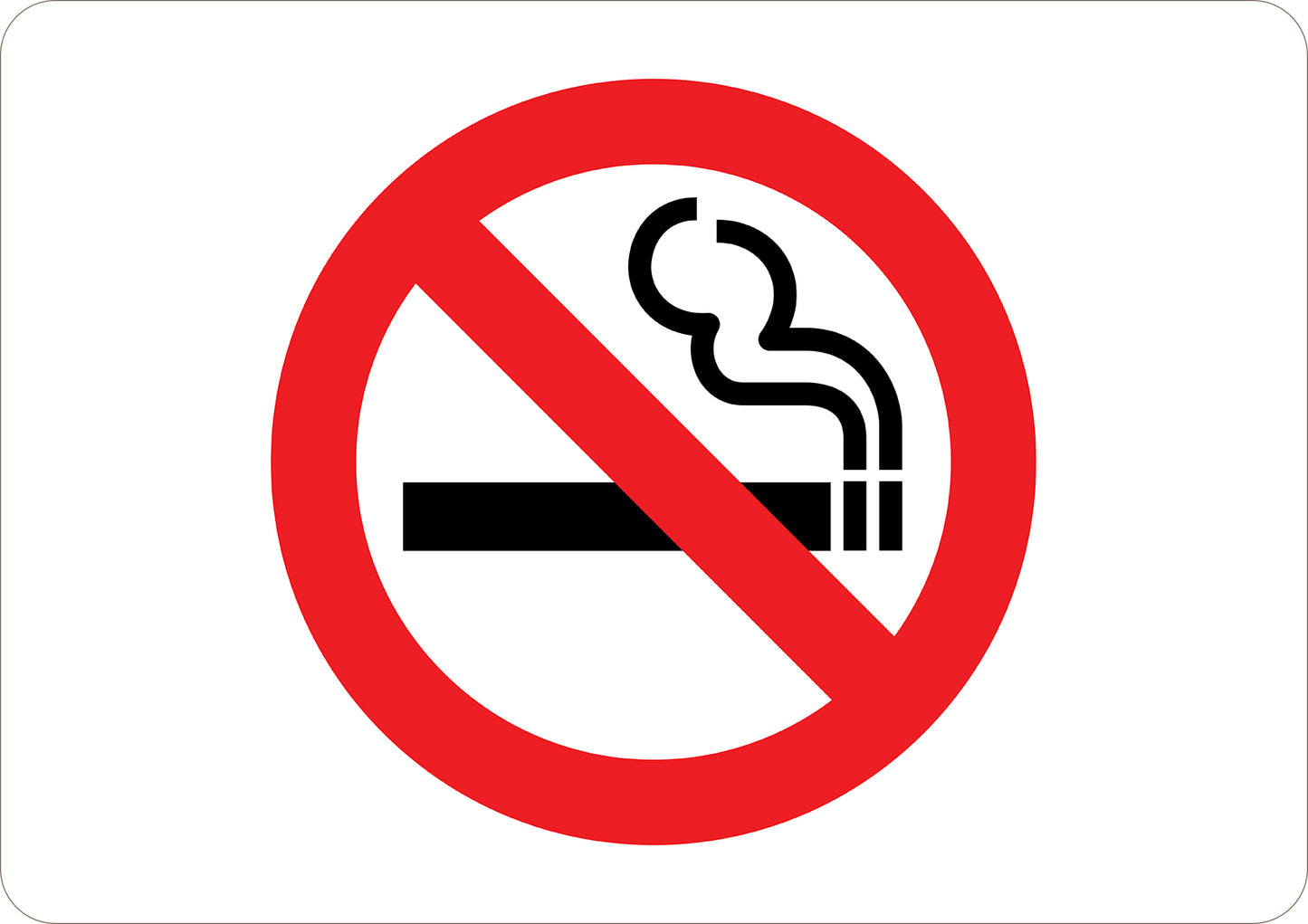 Smoking Not Allowed Printed Sign