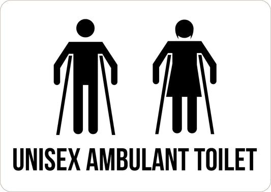 Unisex Ambulant Toilet Printed Sign