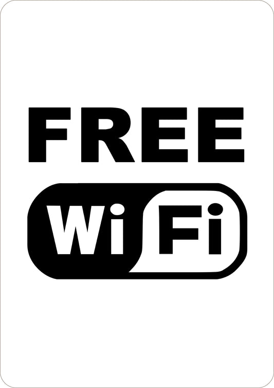 Free WI FI Printed Sign