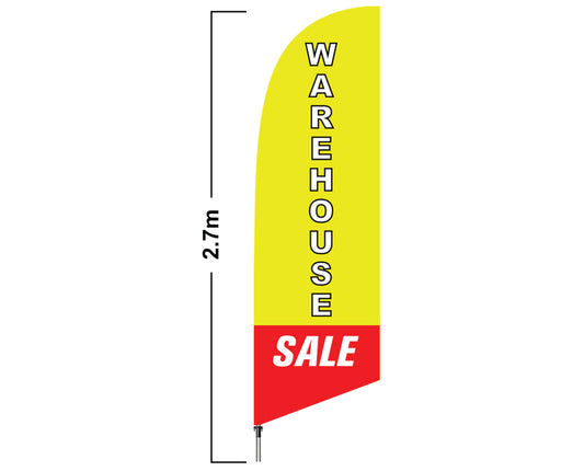 Warehouse Sale 2.7 Meter Feather Flag Double Sided